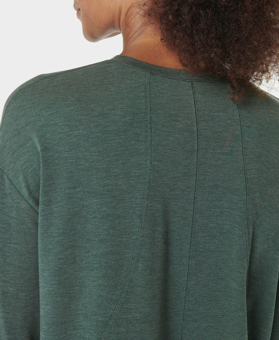 Soft Flow Studio Long Sleeve T Sb9989 Trek-Green