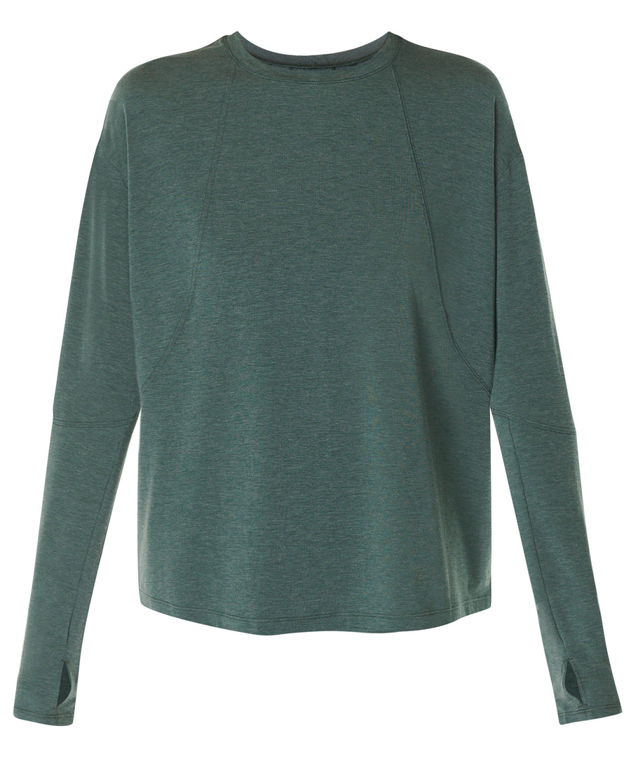 Soft Flow Studio Long Sleeve T Sb9989 Trek-Green