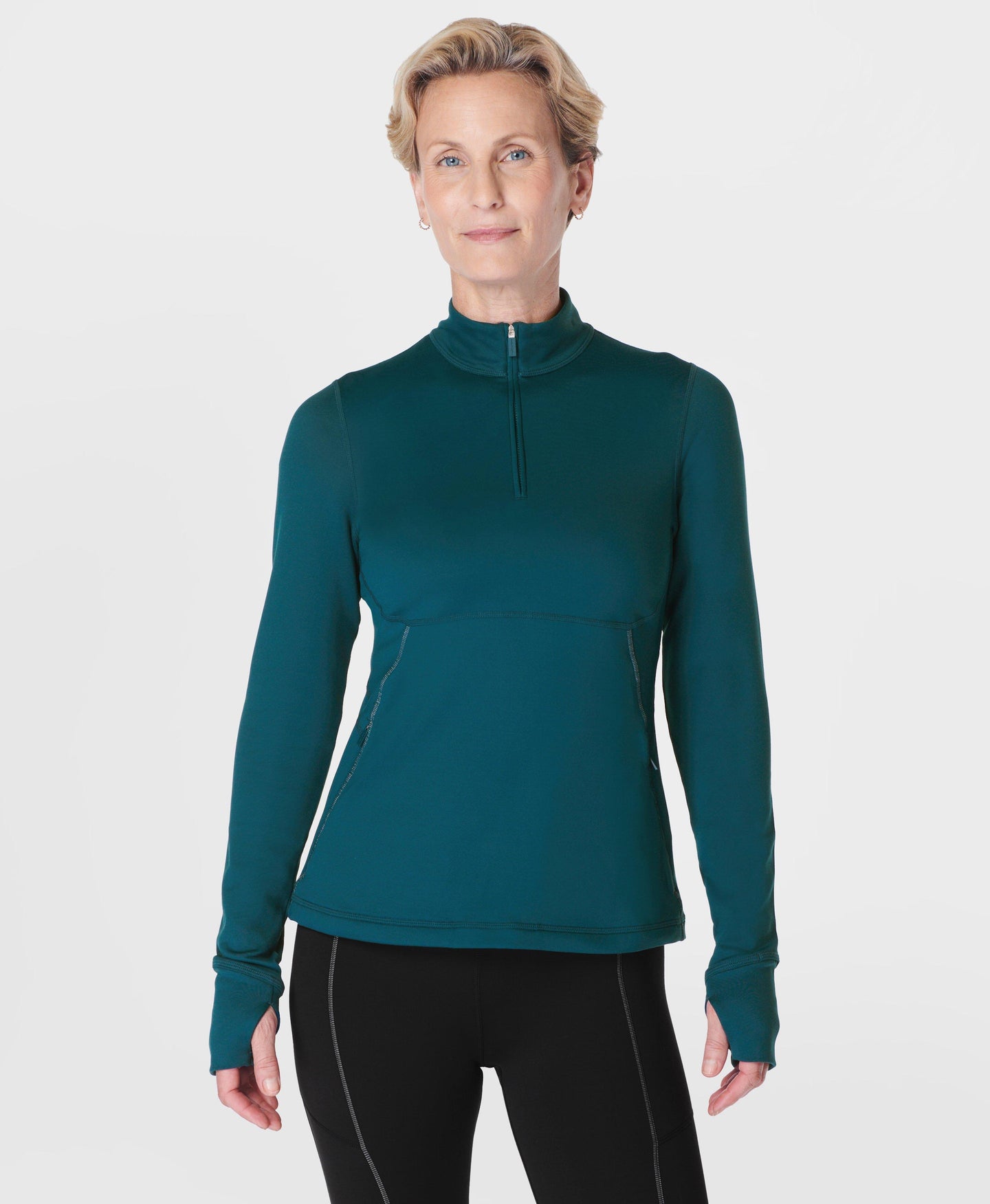 Therma Boost Running Half Zip Sb9993 Deep-Green