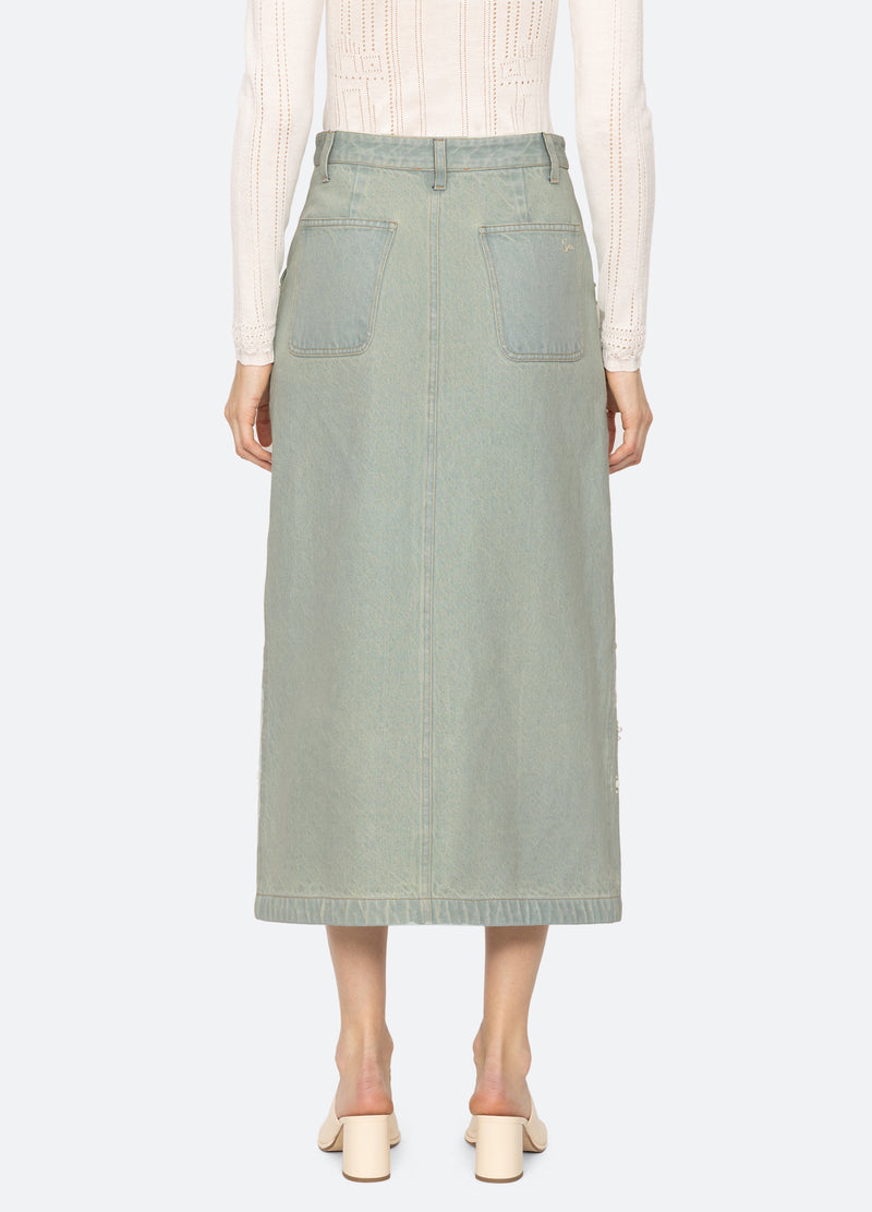 Denim Skirt Perlette Aw24-060 Blue