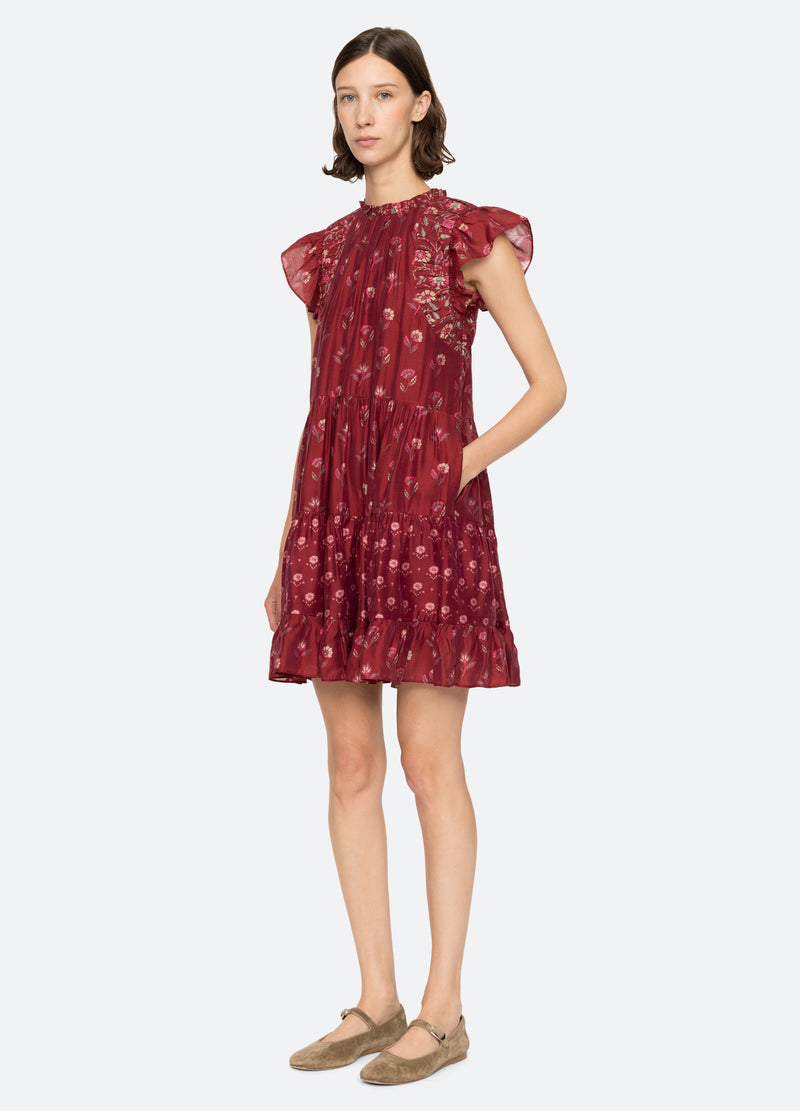 Dress Famke Print Flutt Aw24-103 Magenta