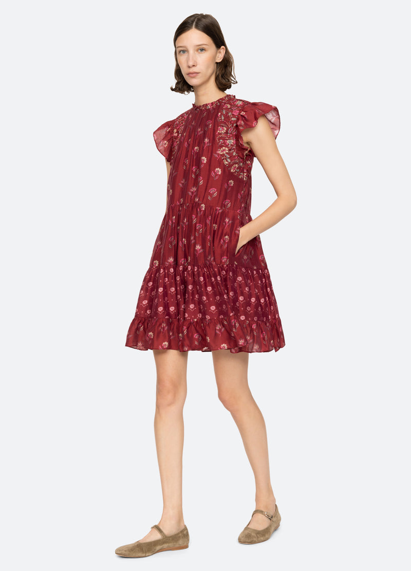 Dress Famke Print Flutt Aw24-103 Magenta