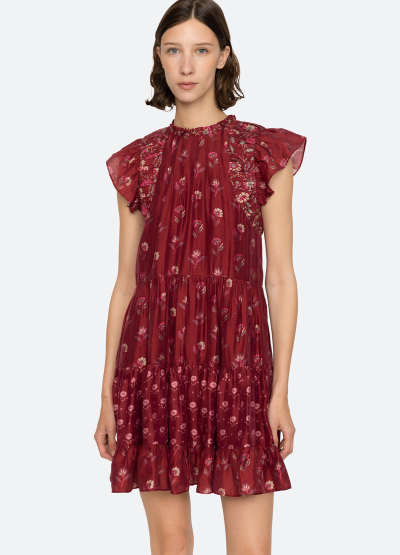 Dress Famke Print Flutt Aw24-103 Magenta