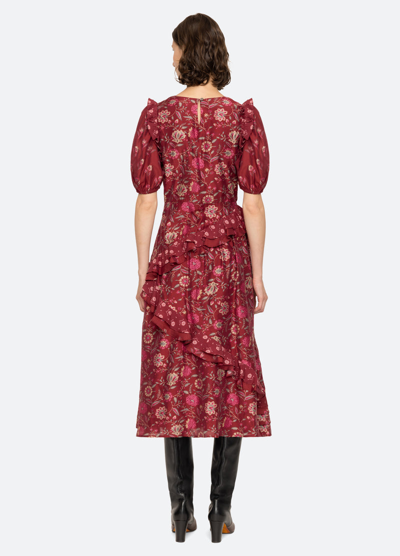 Dress Famke Print Puff Aw24-104 Magenta