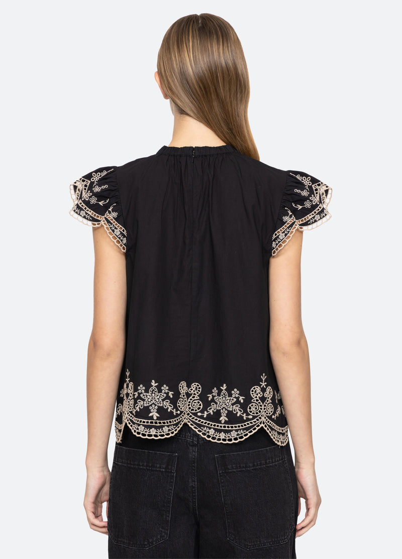 Blouse Kingsley Embroid Rs25-089 Black