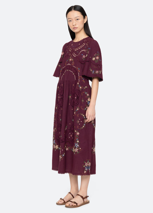 Dress Rs25-245 Burgundy