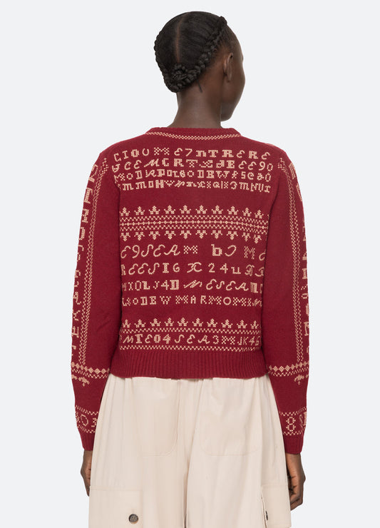 Cardigan Rs26-076 Burgundy