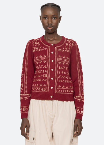 Cardigan Rs26-076 Burgundy