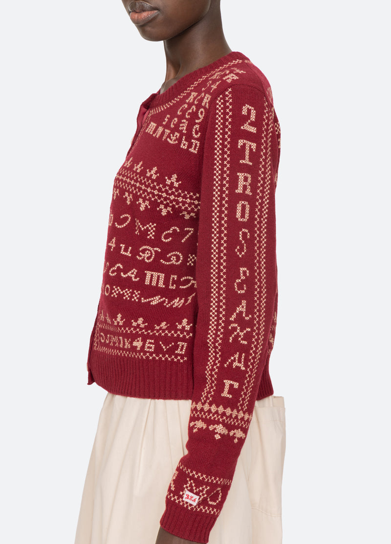 Cardigan Rs26-076 Burgundy