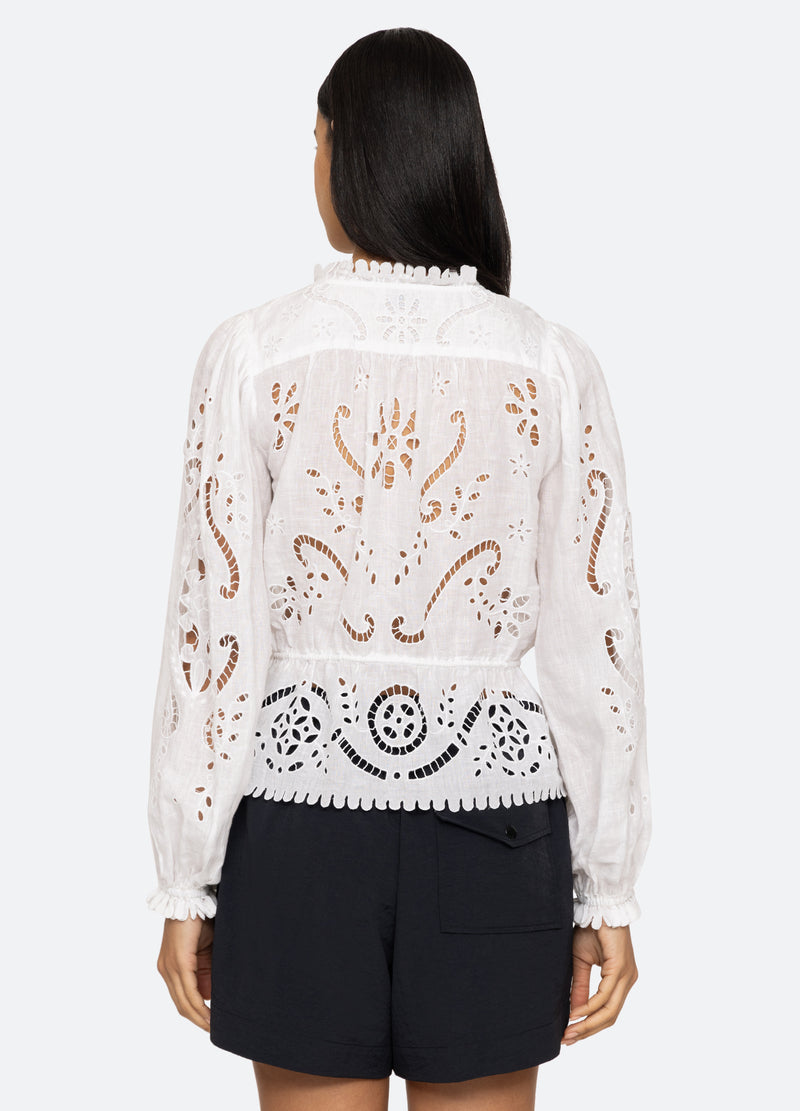 Blouse Liat Embroidery Ss24-107 White