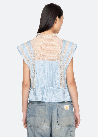 Blouse Ss26-017 Blue