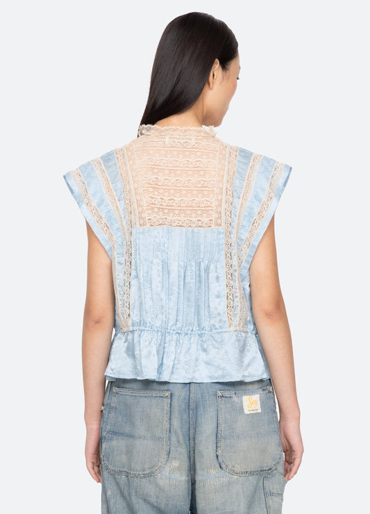 Blouse Ss26-017 Blue