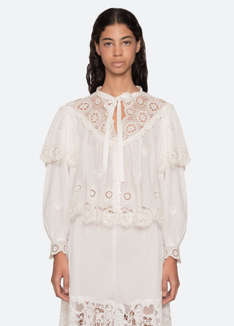 Blouse Ss26-044 Cream