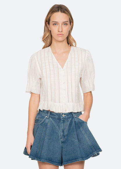 Blouse Ss26-051 White