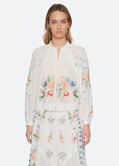 Blouse Ss26-099 Cream