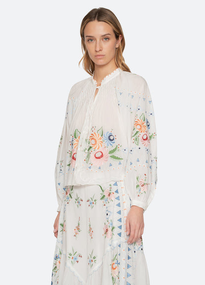 Blouse Ss26-099 Cream