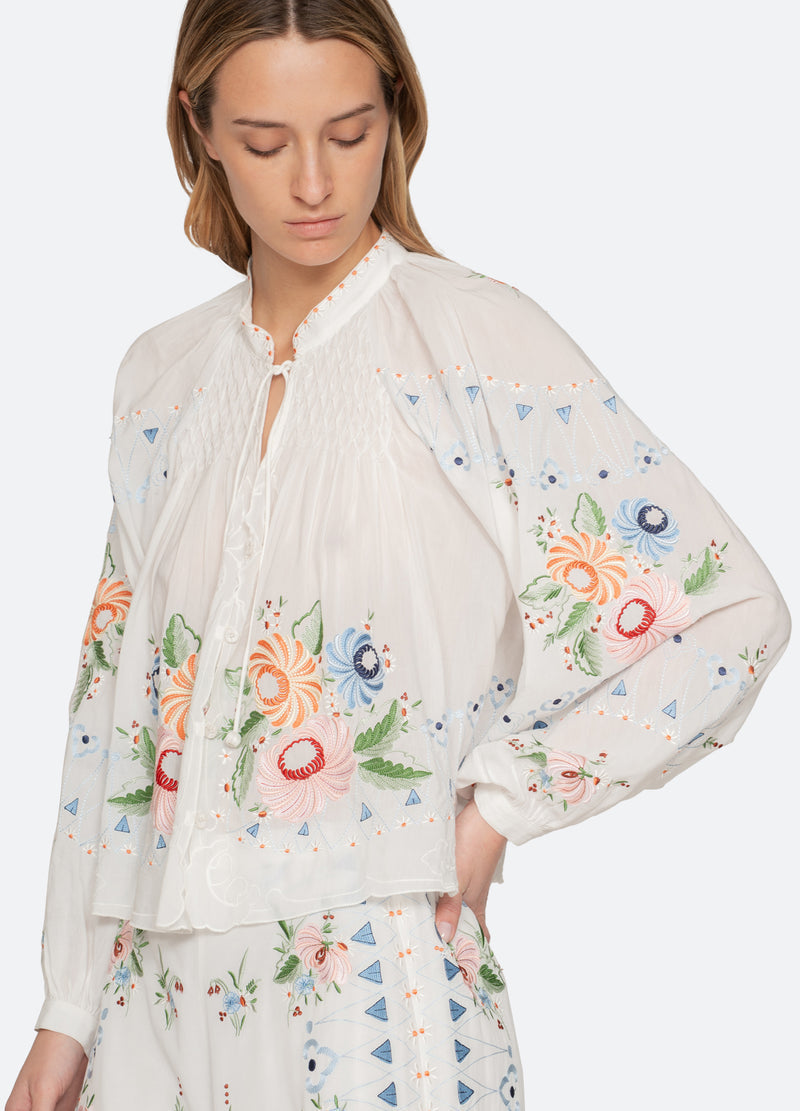 Blouse Ss26-099 Cream