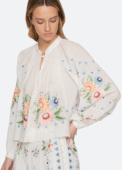 Blouse Ss26-099 Cream