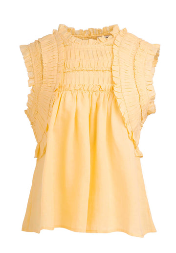 Blouse Cole Smocked Ram Ss24-091 Yellow