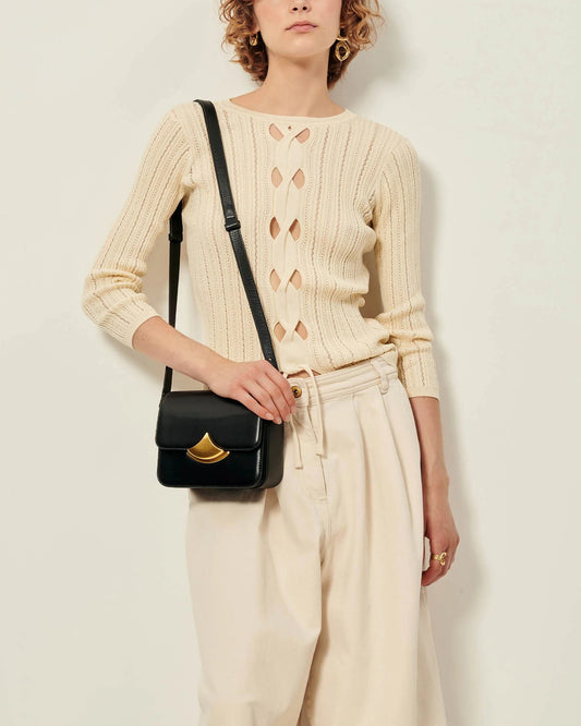 Women's Pullover Merino Wool Blend Knit - Fleur-De-Sel