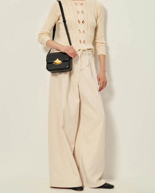 Women's Pullover Merino Wool Blend Knit - Fleur-De-Sel