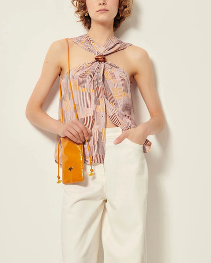 Women's Blouse 100 Percent Cotton Poplin - Blush Pink Rosaico-Honesti