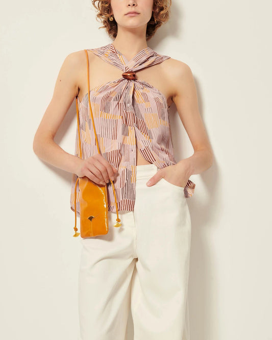 Women's Blouse 100 Percent Cotton Poplin - Blush Pink Rosaico-Honesti