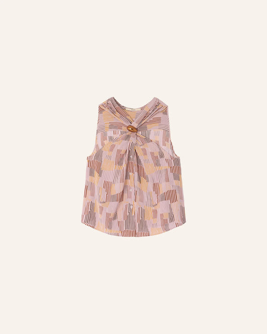 Women's Blouse 100 Percent Cotton Poplin - Blush Pink Rosaico-Honesti