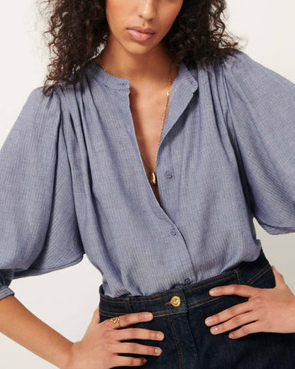 Blouse A View Chambray-Blue