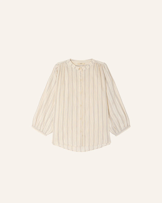 Women's Blouse Organic Cotton - Two-Tone Stripe Pattern Sandaguas