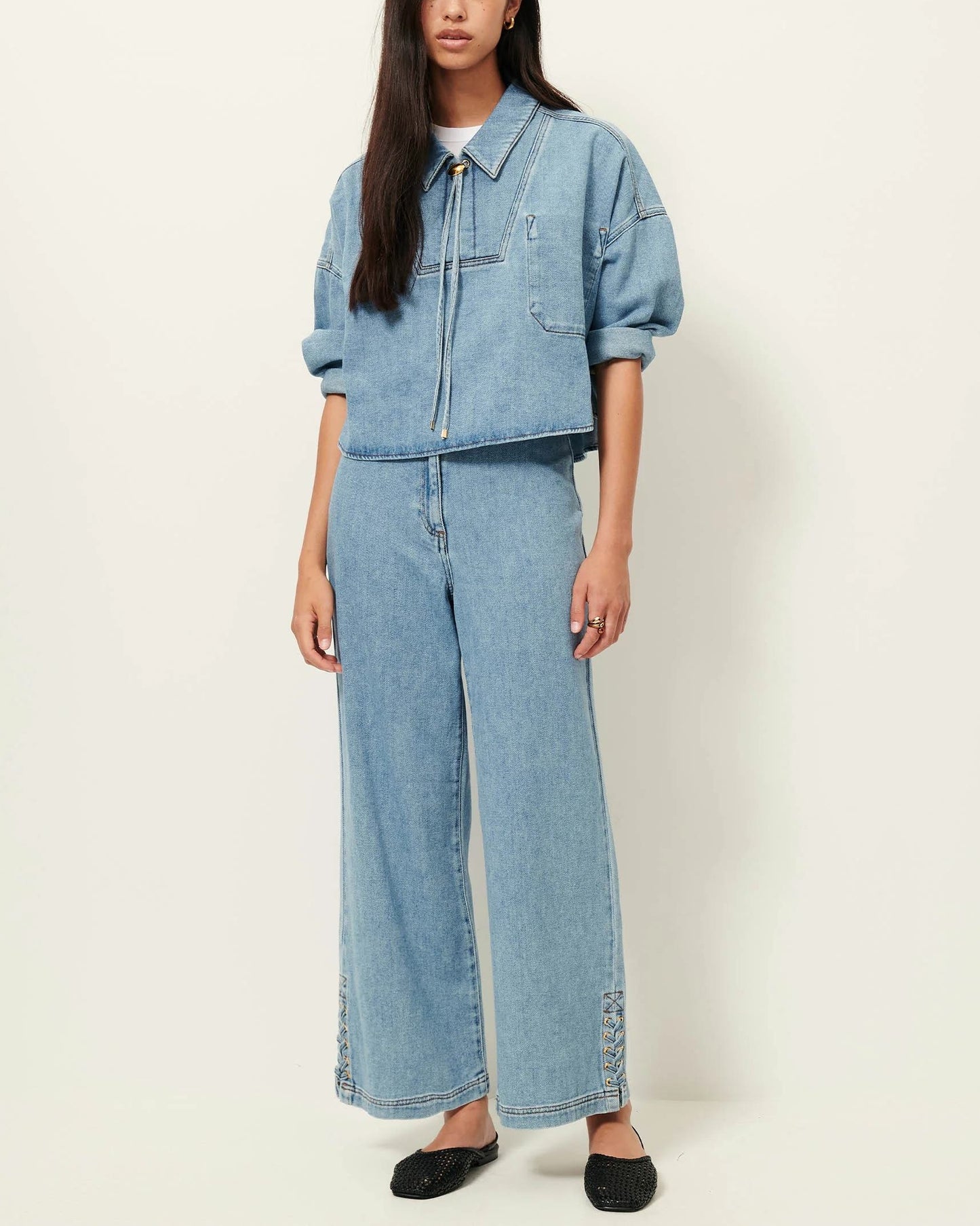 Women Jeans GOTS-Certified Organic Cotton - Stonewashed Indigo Azuru