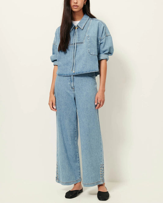 Women Jeans GOTS-Certified Organic Cotton - Stonewashed Indigo Azuru