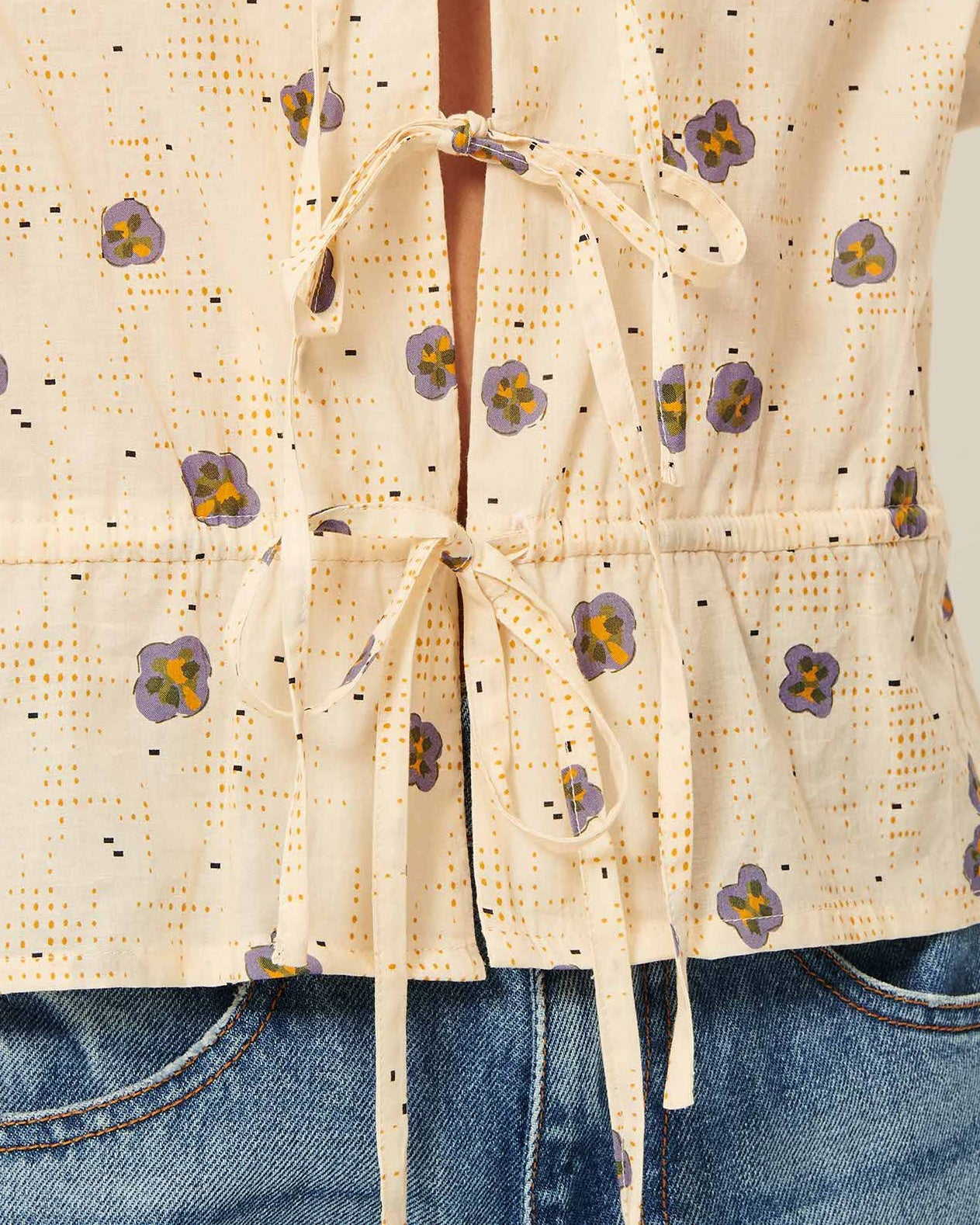 Women Button-Down Blouse Cotton Poplin - Mint Leaf Plein-Sel-Seti