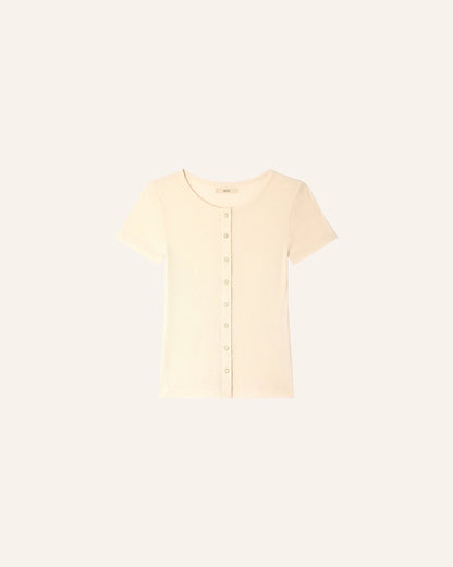 Unisex T-Shirt Cotton Poplin Fabric - Fleur-De-Sel