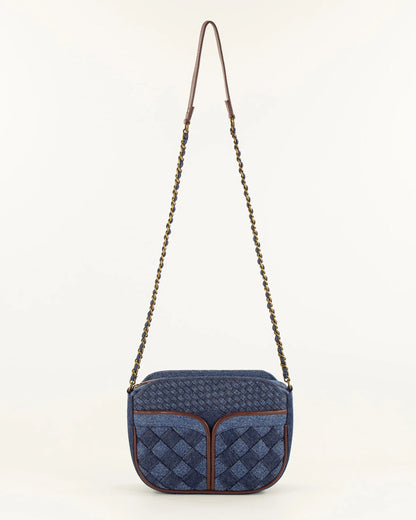 Crossbody Bag Divine Braided Denim-Blue