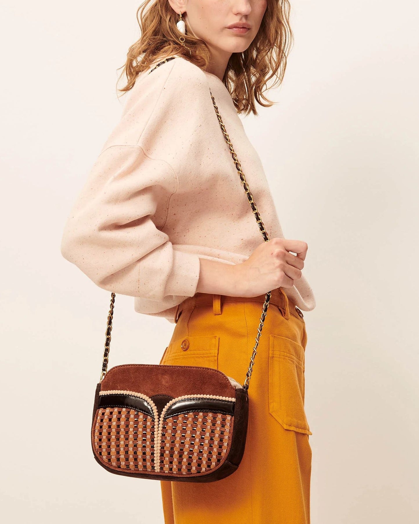 Crossbody Bag Divine Suede Arty-Browny