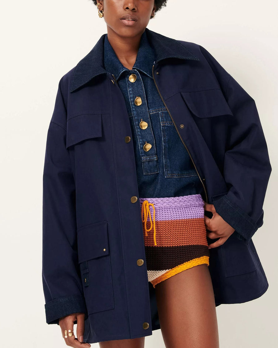 Coat Hugues Ink-Blue