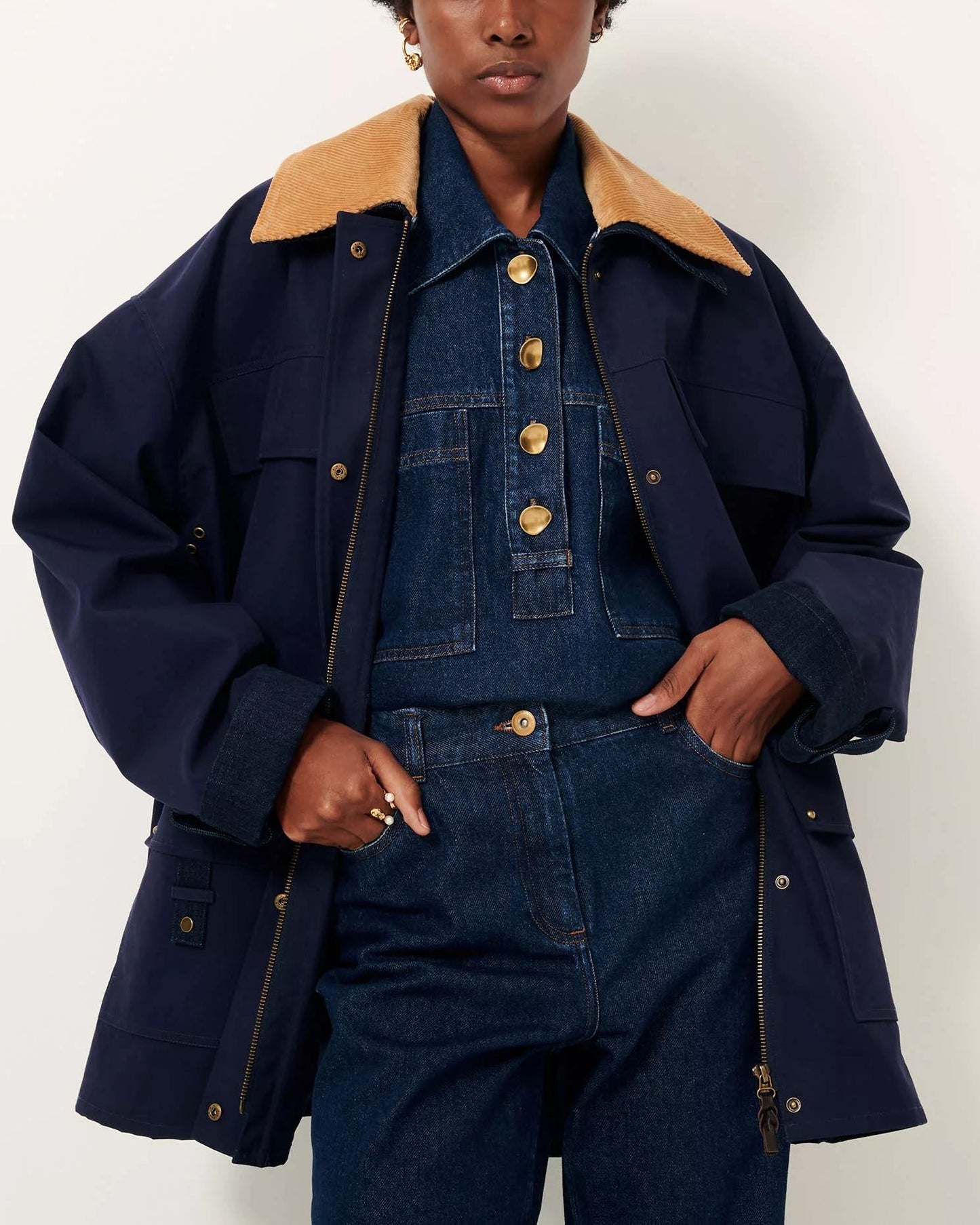 Coat Hugues Ink-Blue