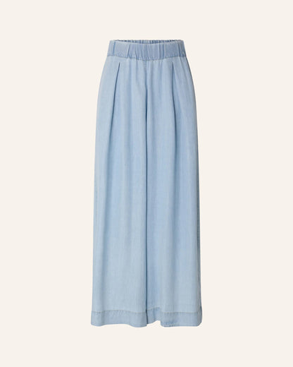 Women's 7/8 Length Wide-Leg Pants Lyocell Twill - Indigo Alizea