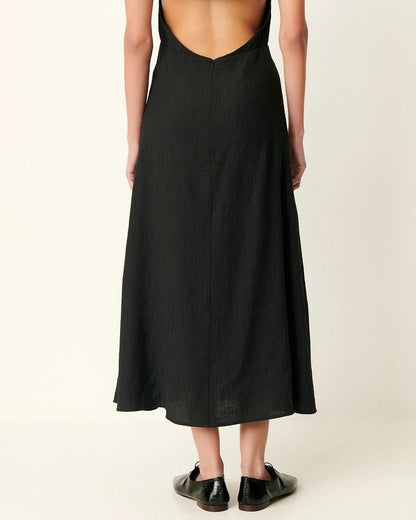 Women's Dress Lenzing ECOVERO Viscose Seersucker Crépon - Moonless