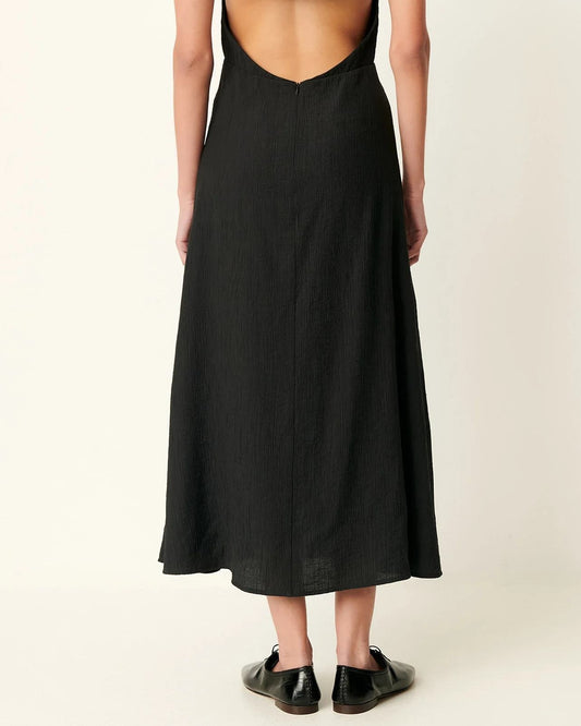 Women's Dress Lenzing ECOVERO Viscose Seersucker Crépon - Moonless