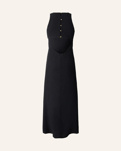 Women's Dress Lenzing ECOVERO Viscose Seersucker Crépon - Moonless