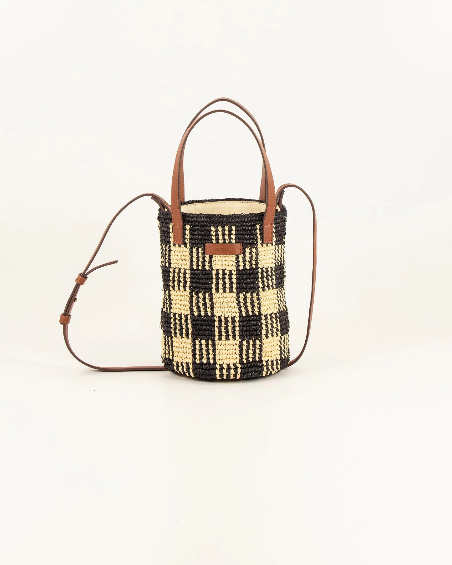 Beach Bag Mimi Black-Natural