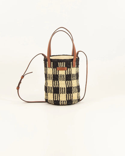 Beach Bag Mimi Black-Natural