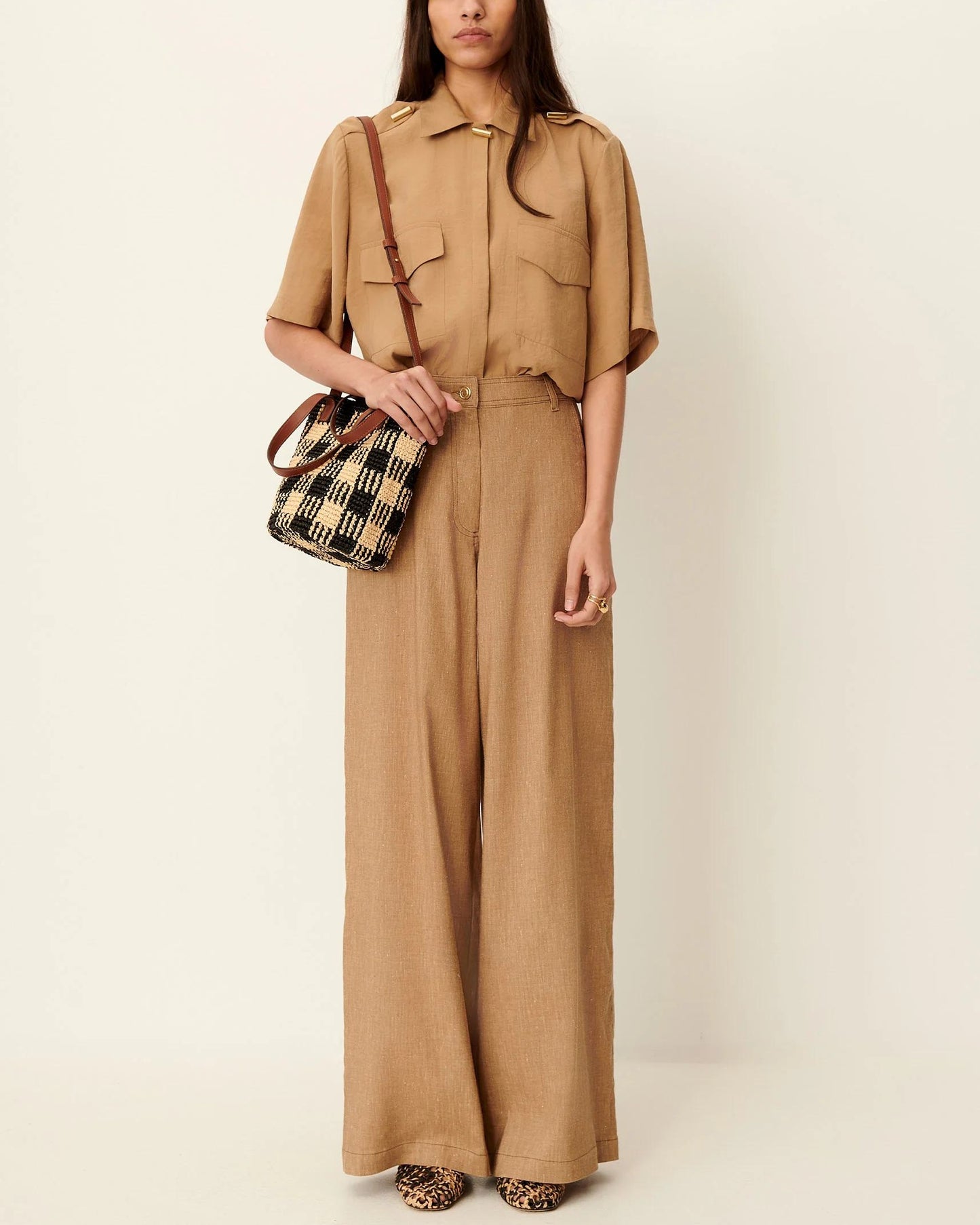 Beach Bag Mimi Black-Natural