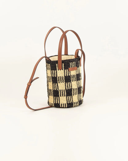 Beach Bag Mimi Black-Natural