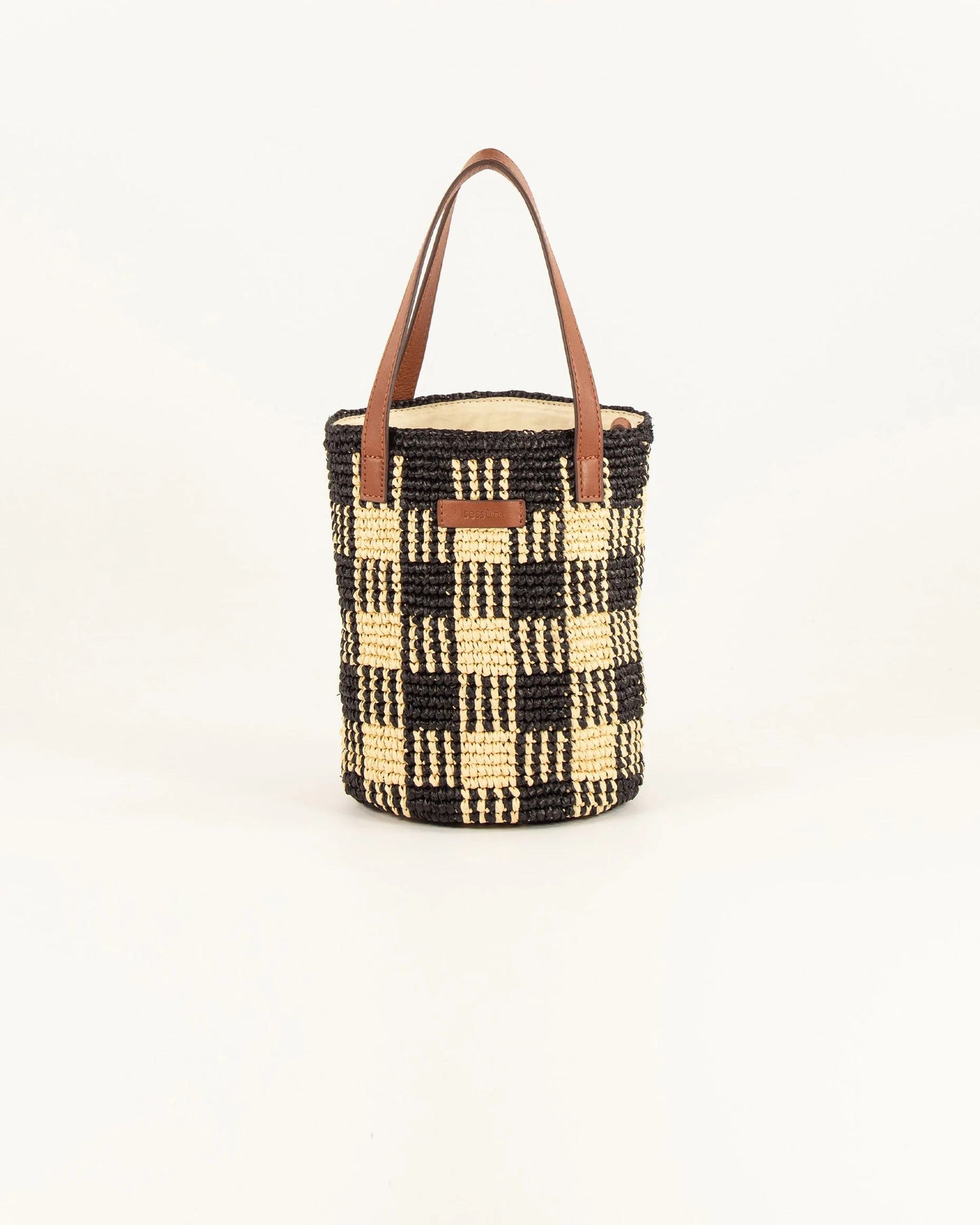 Beach Bag Mimi Black-Natural