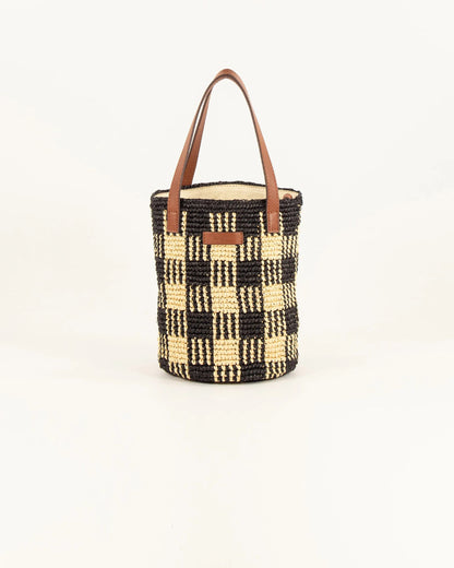 Beach Bag Mimi Black-Natural