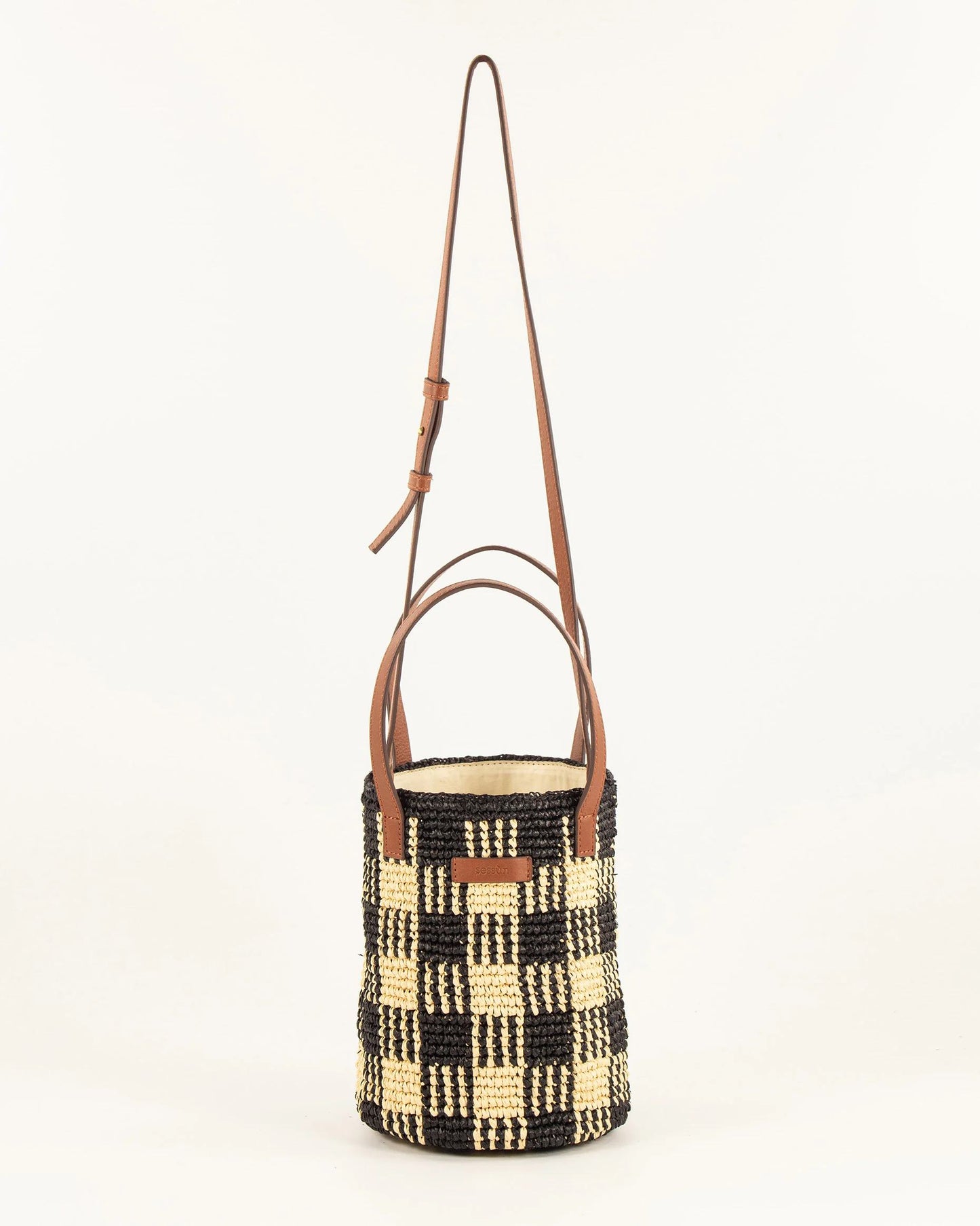 Beach Bag Mimi Black-Natural