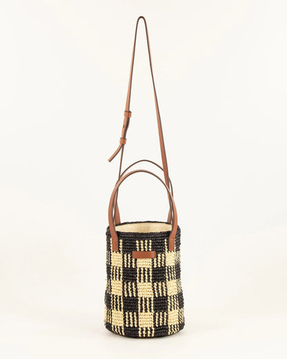 Beach Bag Mimi Black-Natural